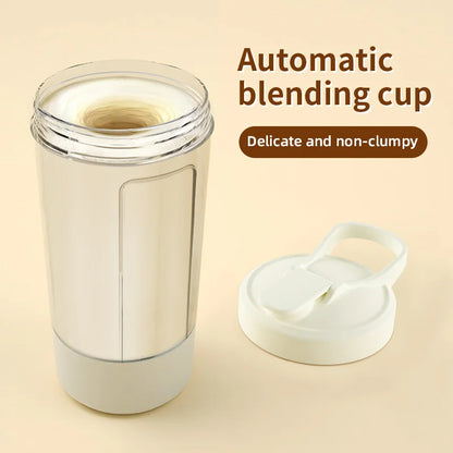 White 500ml USB-Powered Self-Stirring Mug with Lithium-Ion Battery for Fitness Drinks & Protein Shakes Kitchen Appliance