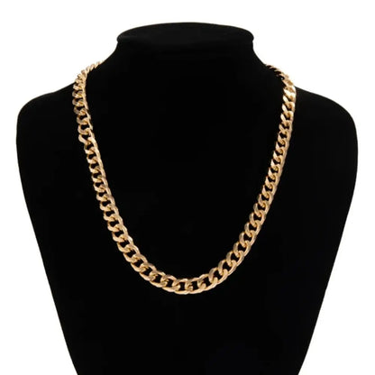 Simple Stainless Steel Chain Necklace Gold Silver Color Metal Chain