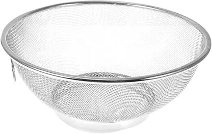 Stainless Steel Strainer Basket Vegetable and Fruit Drain Basket for Washing Rice Fine Mesh Design for Kitchen Use Compact and