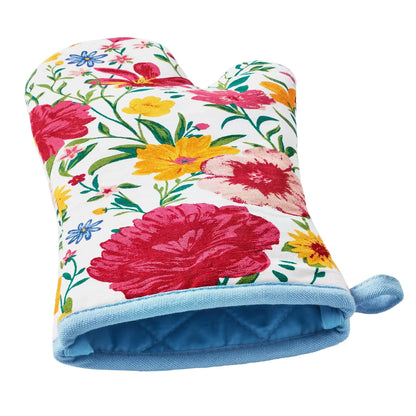 The Pioneer Woman Flowering Frontier Kitchen Towel, Oven Mitt & Pot Holder Set, Multicolor, 3 Pieces