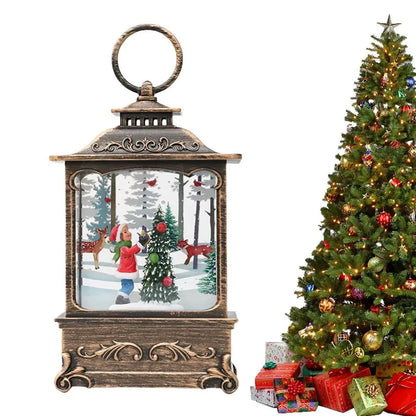 Christmas Wind Chime Snow Globe Music Box Snowflake Lantern Festive Holiday Decoration Gift Home Decoration Accessories