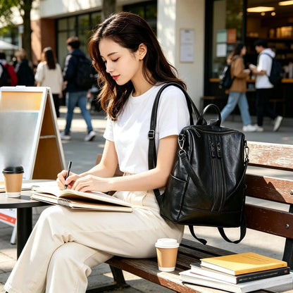 Soft Casual Backpack Multifunctional Shoulder Tote Bag Versatile
