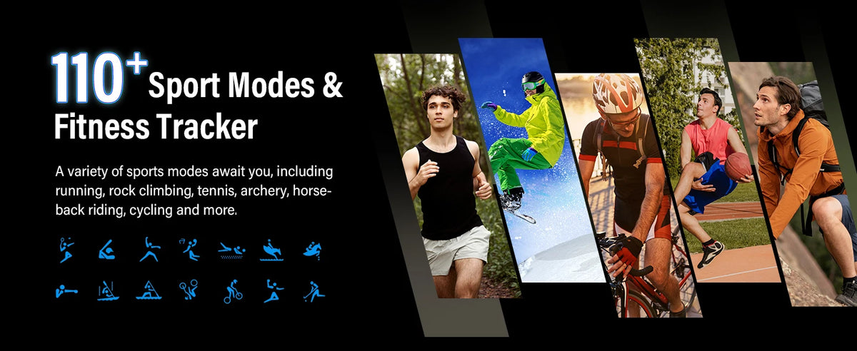 Smart Watch HD Touchscreen for Android and iOS, IP68 Waterproof Multi-function.