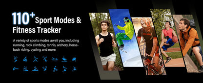 Smart Watch HD Touchscreen for Android and iOS, IP68 Waterproof Multi-function.