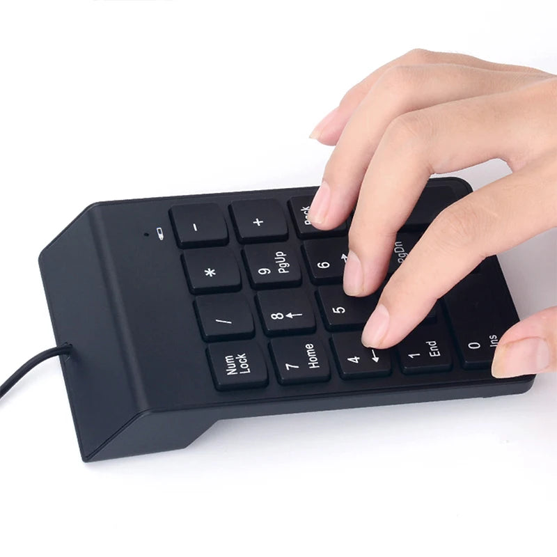 Universal numeric keypad USB Wire Mini number Keyboard keycap for Laptop Desktop PC Computer Numpad 18 Keys Keyboard accountant