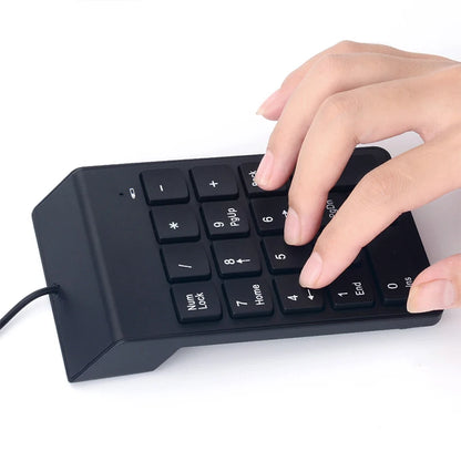 Universal numeric keypad USB Wire Mini number Keyboard keycap for Laptop Desktop PC Computer Numpad 18 Keys Keyboard accountant