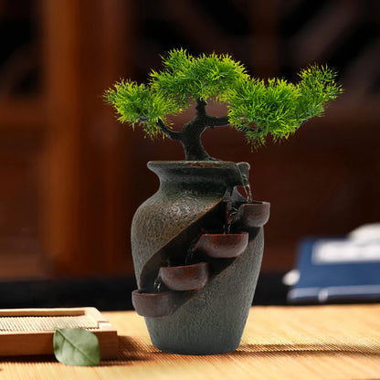 Mini Waterfall Tabletop Fountain, Indoor Relaxation Water Feature, Tabletop Fountains for Home Decoration