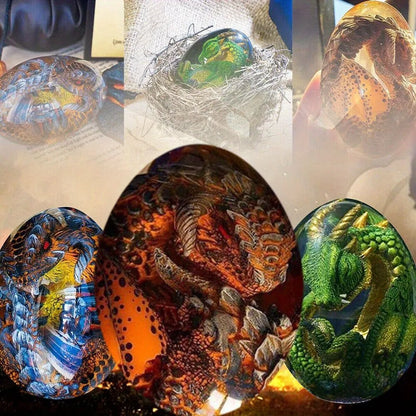 Crystal Transparent Resin Statue Dragon Egg Lava Dinosaur Souvenir Decor Gift