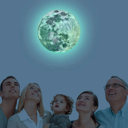 20cm3d Moon Fluorescent Wall Sticker Pvc Removable Luminous Sticker Creative Children'S Room Decoration Astronomy Enlightenment