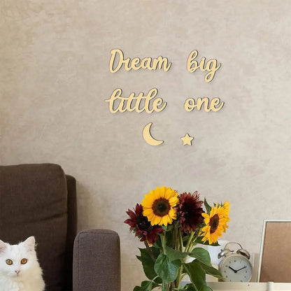 Wall Wooden Letter Modern Big Dream Wall Sign For Children's Room Baby Room Decoration Adorable Gallery Art For Birthday