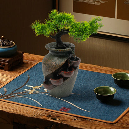 Mini Waterfall Tabletop Fountain, Indoor Relaxation Water Feature, Tabletop Fountains for Home Decoration