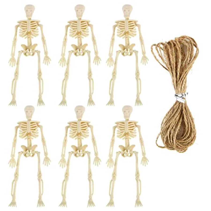 eletons for Halloween Decor 6 Piece Mini Seleton Figurines 6 Small eleton Halloween tion for Haunted Hoe Accessories Party Fav