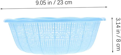 Multifunctional Plastic Rice Washing Basket Set 4pcs Colander for Fruits and Vegetables Sturdy Kitchen Tools Handle for Easy Dr