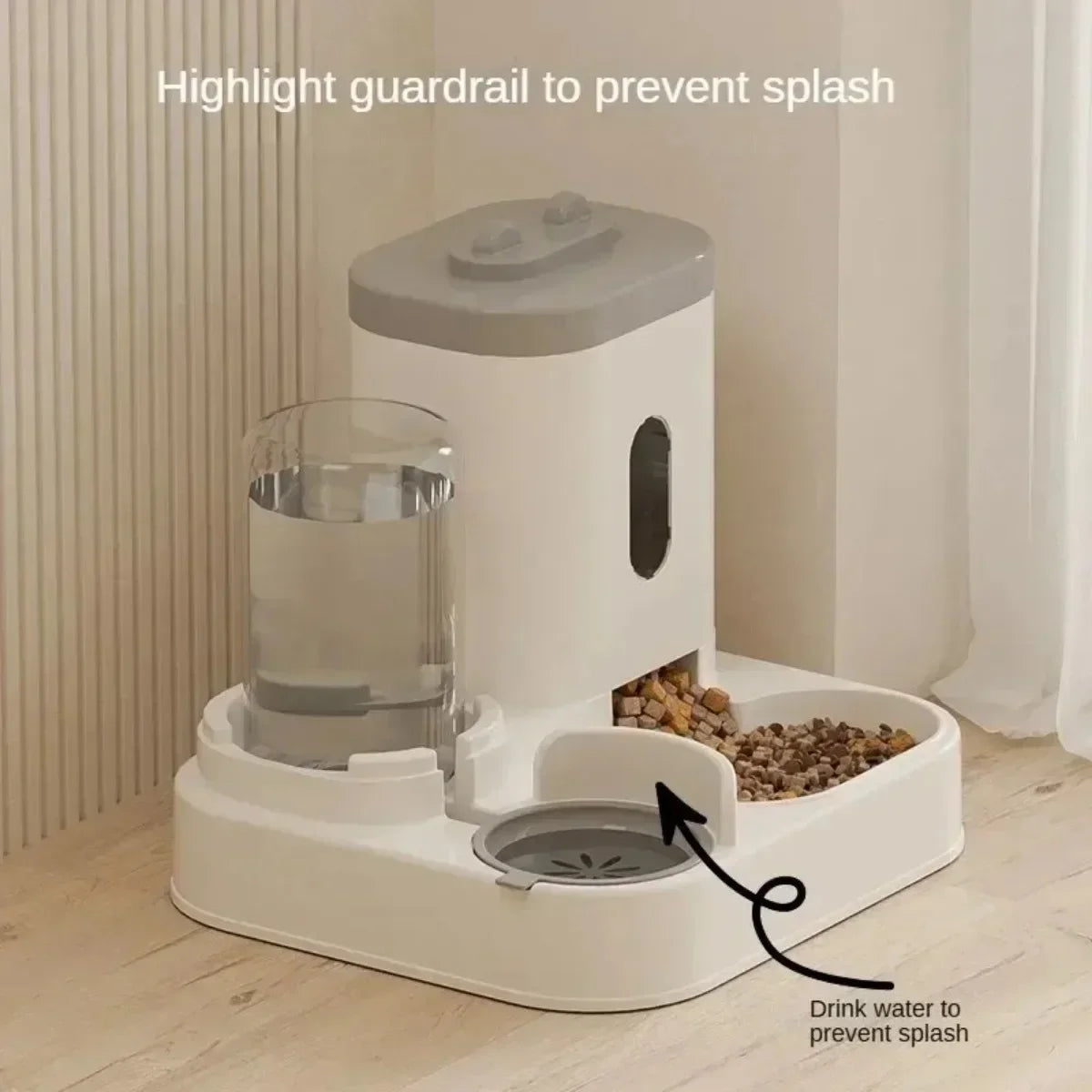 Automatic Gravity Feeder Dog Cat Food Bowl With Water Fountain Large Capacity Pet Food Storage Dispenser Container Puppy Pet Accessories
