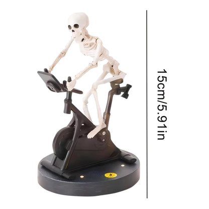 Resin Halloween Skeleton Decor Skeletons Statue Skeleton Riding An Exercise Bike Home Decor