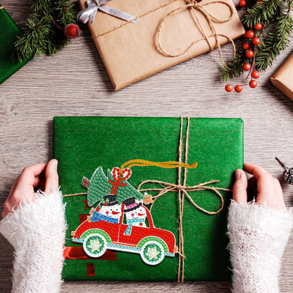 5/10Pcs/set Christmas Decor Diamond Painting Pendant Special-shaped Drill 5D DIY Hanging Ornament Spot Drill Cartoon Single Side