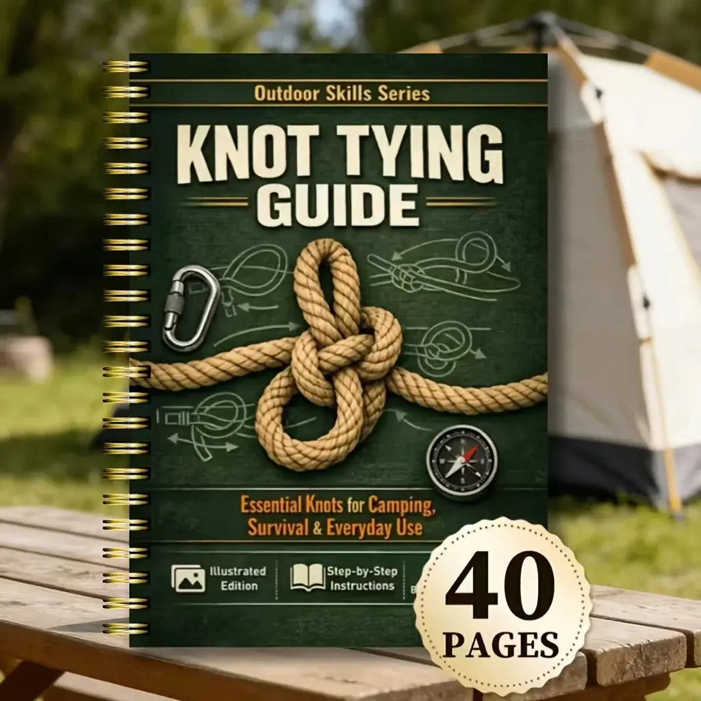 Outdoor Illustrated Survival Knot-tying Guide Step by Step Complete Knot Guide for Camping Hiking Daily Survival Home 40 Pages