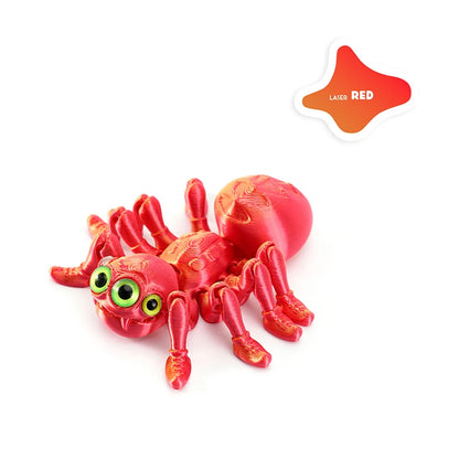 Flexible 3D Printed Articulated Spider Sculpture Poseable Jointed Spider Figurine Creative Desk Decor Ornament