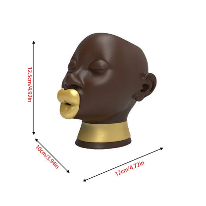 Decoration Big Lips Black Creative Home Decoration Art Sculpture Resin Decoration Gift Home Decoration Gift