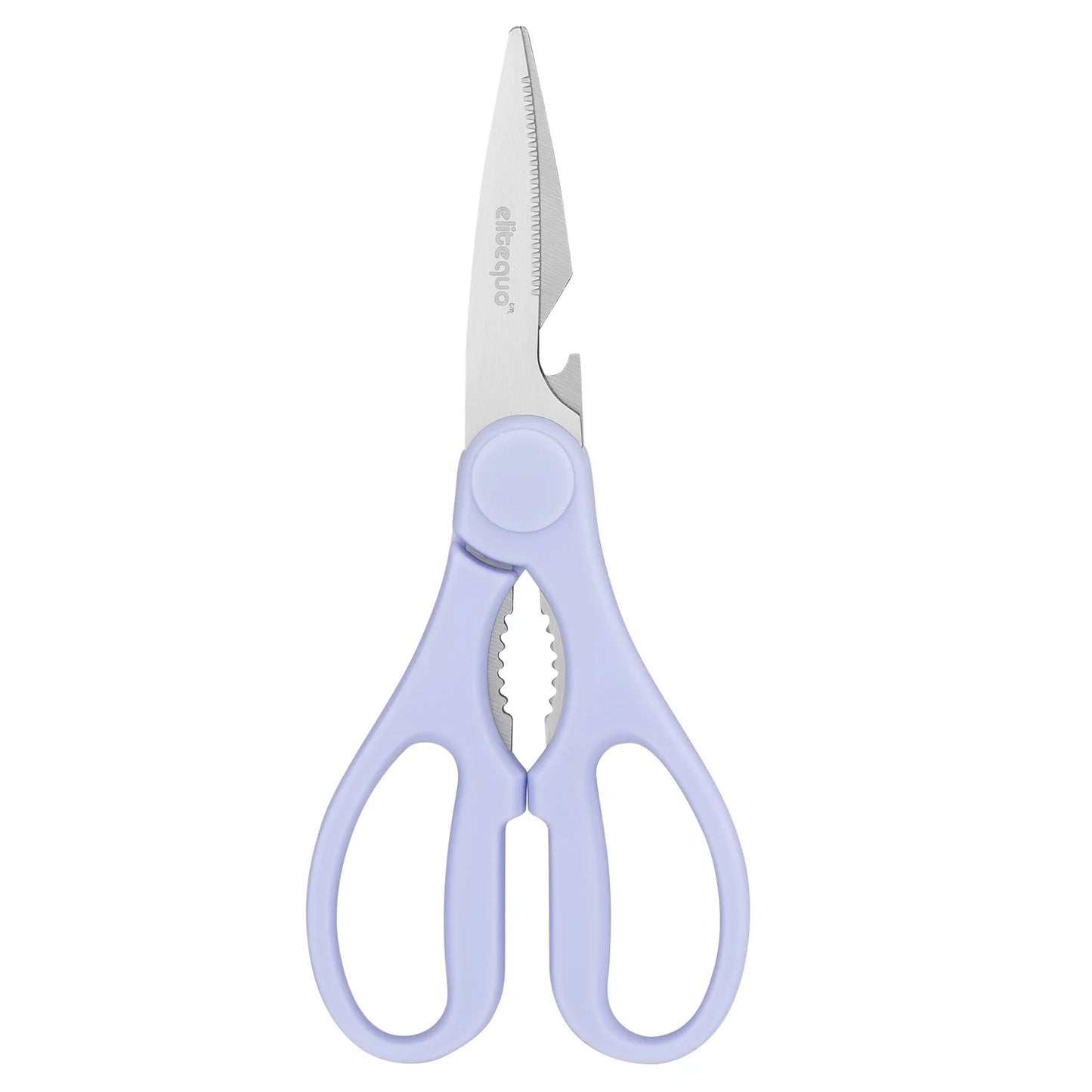 ELITEQUO All Purpose Kitchen Scissors, Heavy Duty Stainless Steel Scissors, Dishwasher Safe, Soft Grip Comfort Handle