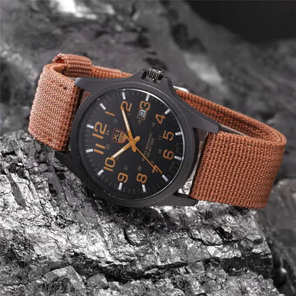 Sports Watch Quartz Nylon Band with Date