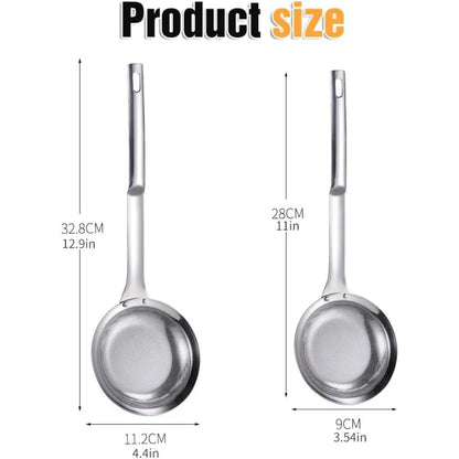 Fine Mesh Stainless Steel Colander, 2025 New Fine Mesh Strainer for Cooking Oil Strainer Skimmer Spoon Food Strainer Kitchen Gad