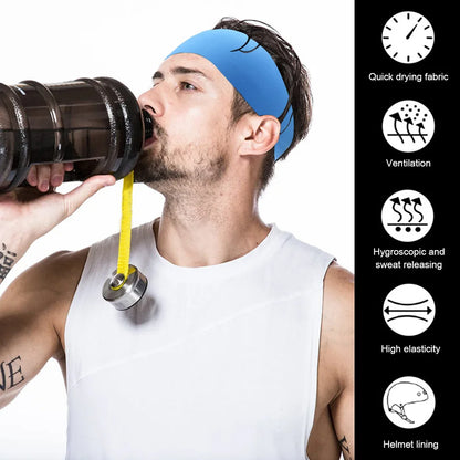 1-6Pcs Ultra-Thin Sports Sweatband Breathable Absorbent Headband Sweat Hair Head Band Soft Smooth Outdoor Sport Yoga Headband