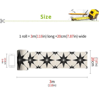 20*300CM Self Adhesive Anti Slip Floor Sticker Waterproof Removable PVC Bathroom Kitchen Home Decor Floor Tile Sticker