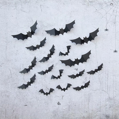Halloween Party Supplies 20Pcs Spider Wall Stickers PVC 3D Scary Spider Decal for Indoor Haunted House Decorations