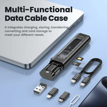 PD 60W USB C To Type C Cable For iPhone 15 Pro Max 5 in 1 Cable Charging Case Set USB Adapter Cable For Samsung S23 Xiaomi