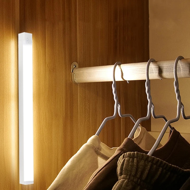 Rechargeable Motion Sensor LED Bar Light Induction Night Light Portable Cordless