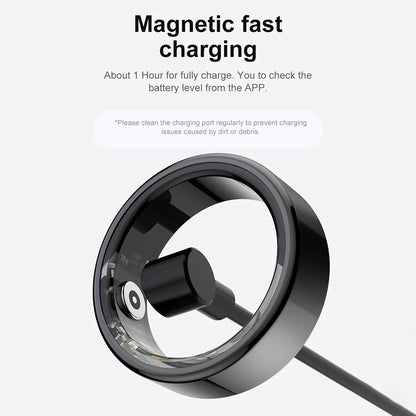 R02 Smart Ring Fitness Tracker Ring 5.0 Bluetooth-Compatible Blood Oxygen Tracker IP68 & 5ATM Waterproof for Android for IOS