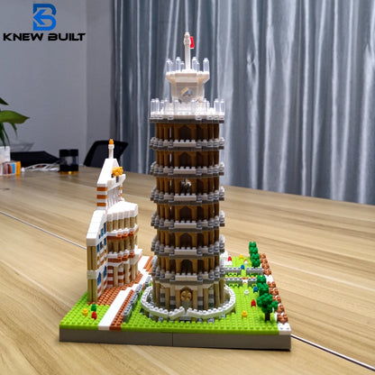 Leaning Tower of Pisa Micro Mini Building Blocks Toys-Cubicle and Home Décor,Historical Enthusiasts'Collectible,Educational