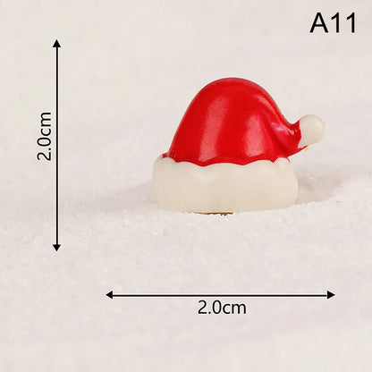 1Pc Mini Christmas Decoration Elk Christmas Figurines Fairy Garden Decor Snow Landscape Model Ornaments Resin Miniatures