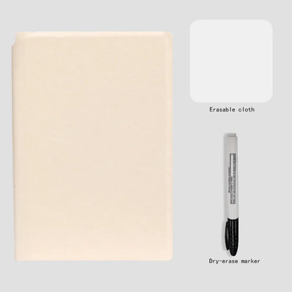 A5 Reusable Whiteboard Notebook Set with Whiteboard Pen Erasing Cloth use as Memo Pad, Weekly Planner, Portable Stylish Office