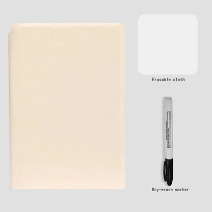 A5 Reusable Whiteboard Notebook Set with Whiteboard Pen Erasing Cloth use as Memo Pad, Weekly Planner, Portable Stylish Office