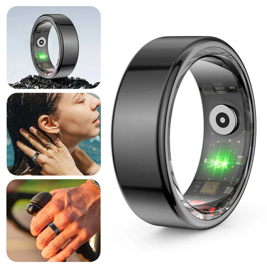 R02 Smart Ring Sleep Monitor 5.0 Bluetooth-Compatible IP68 & 5ATM Waterproof Multi-sport Modes Wearable for Android for IOS