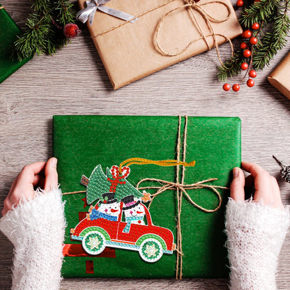 5/10Pcs/set Christmas Decor Diamond Painting Pendant Special-shaped Drill 5D DIY Hanging Ornament Spot Drill Cartoon Single Side