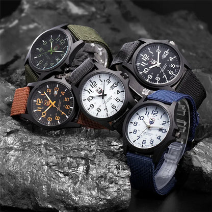 Sports Watch Quartz Nylon Band with Date