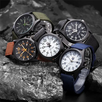 Sports Watch Quartz Nylon Band with Date