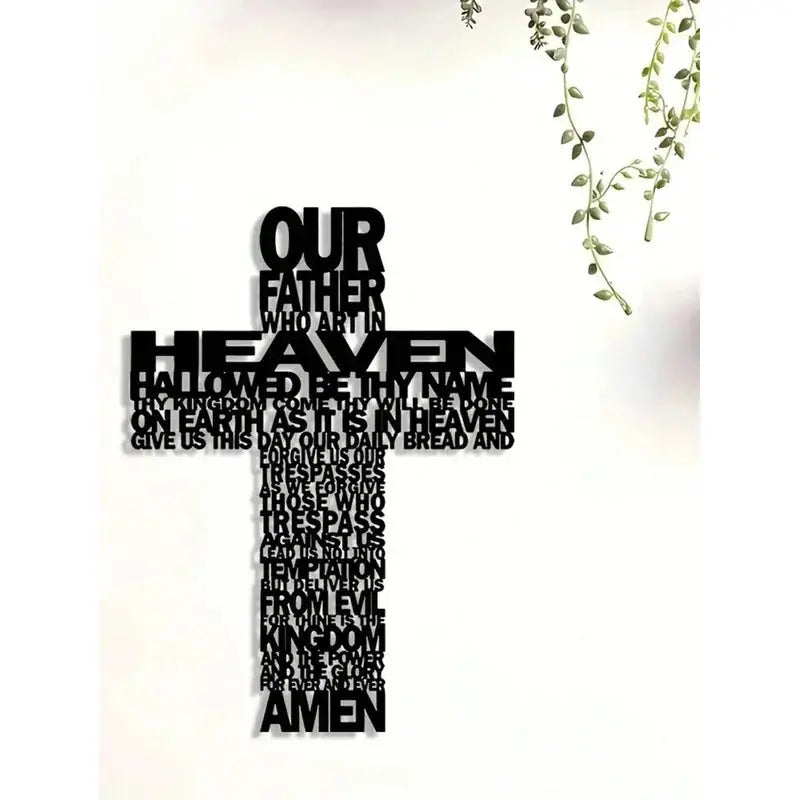 Inspirational Metal Cross Wall Art Home Decor 1PC