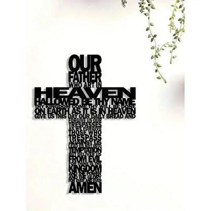 Inspirational Metal Cross Wall Art Home Decor 1PC