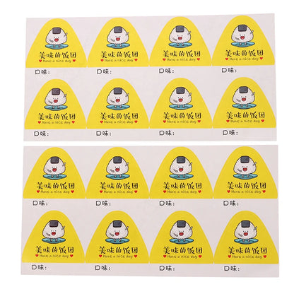 80Pcs Triangle Rice Ball Packing Bag Stickers Nori Seaweed Onigiri Sushi Bag Stickers Sushi Making Mold Tools Bento Accessories