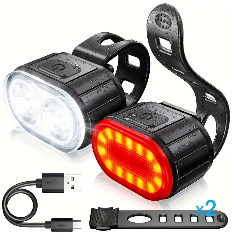 Rechargeable LED Bicycle Headlights and Taillights