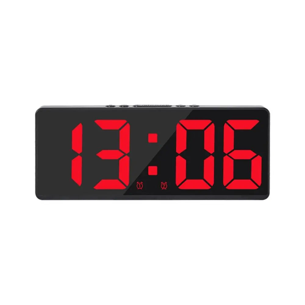 Creative Number Clock Color Nightlight Temperature Calendar Alarm Clock LED Large Number Electronic Clock Backlight Home Decor