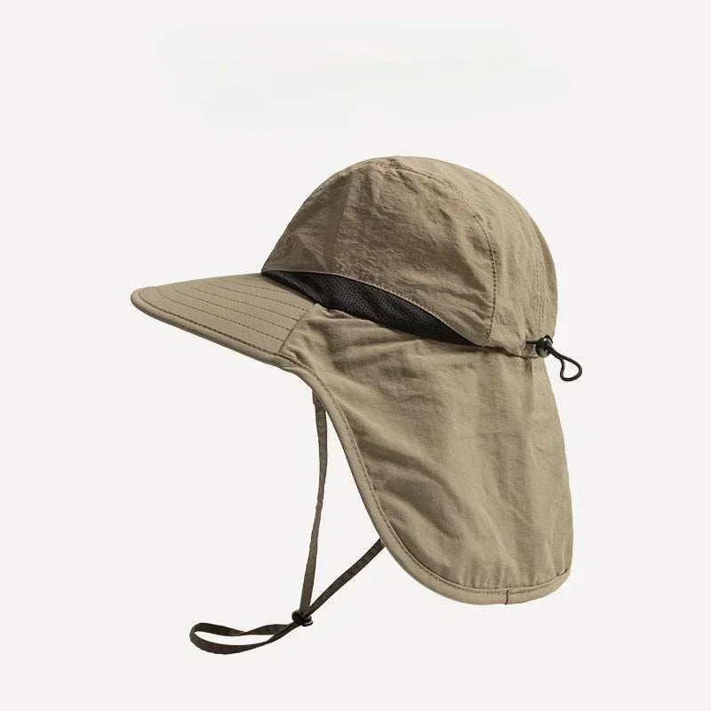 Wide Brim Neck Protection Unisex Bucket Hats Outdoor Visor Quick-drying