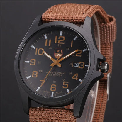 Sports Watch Quartz Nylon Band with Date