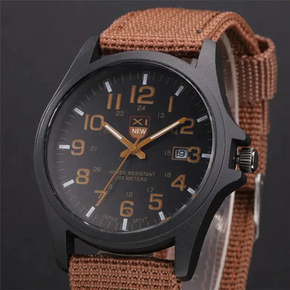 Sports Watch Quartz Nylon Band with Date