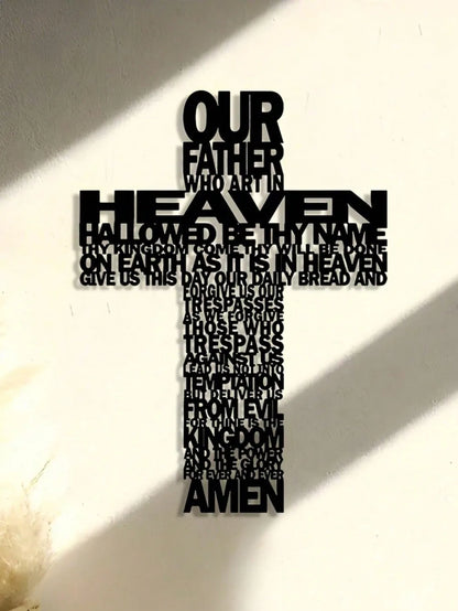 1PC Inspirational Metal Cross Wall Art Home Decor