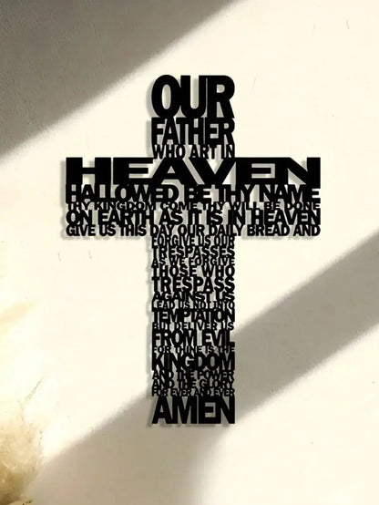 1PC Inspirational Metal Cross Wall Art Home Decor